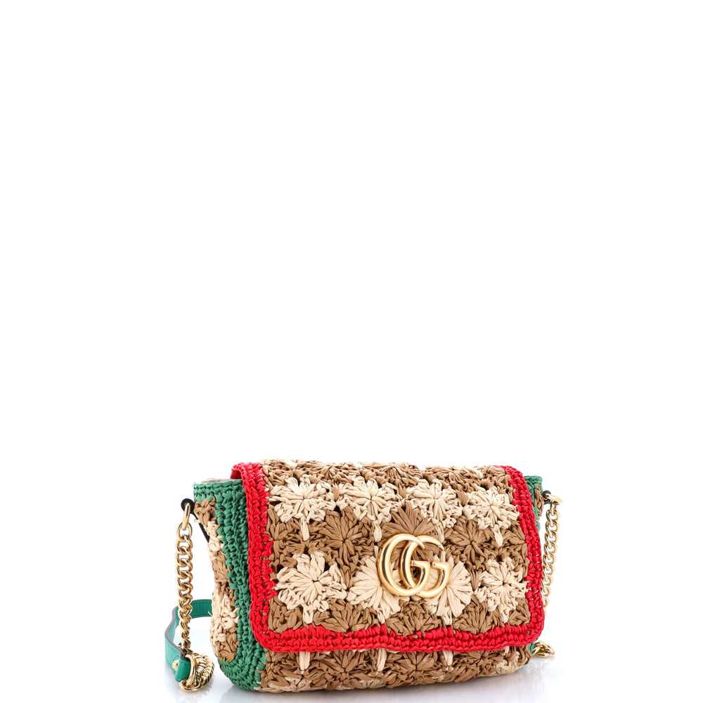 GUCCI GG Marmont Flap Bag Raffia Small - image 2