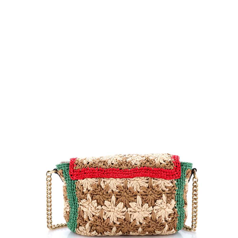 GUCCI GG Marmont Flap Bag Raffia Small - image 3