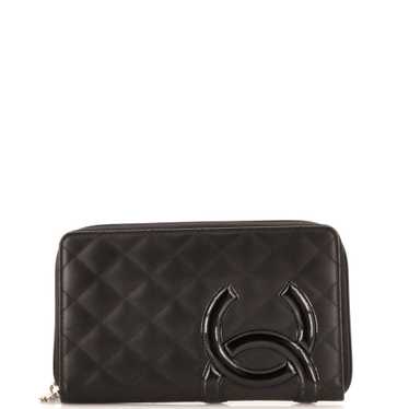 CHANEL Cambon Zip Around Organizer Wallet Quilted 