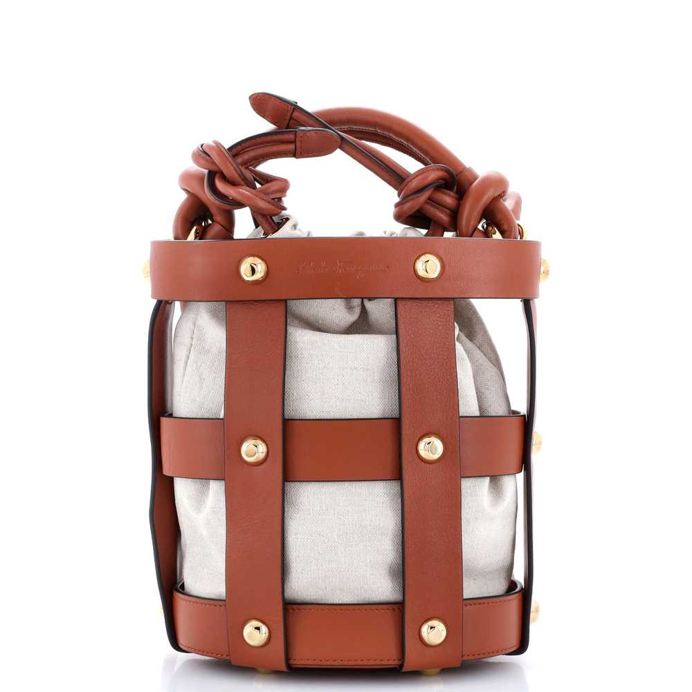 Salvatore Ferragamo Cage Bucket Bag Leather Small - image 1