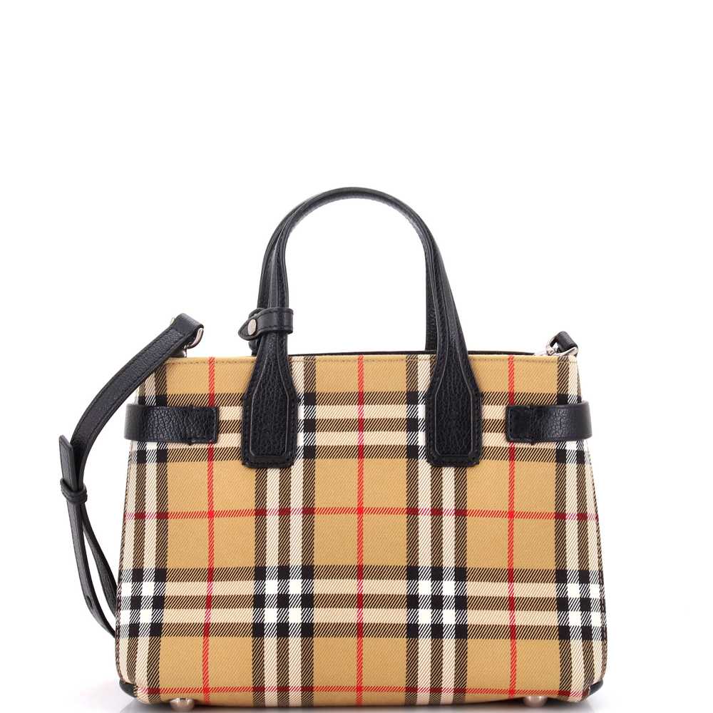 Burberry Banner Tote Vintage Check Canvas Small - image 1