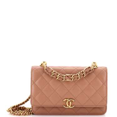 CHANEL Coco First Wallet on Chain Quilted Caviar