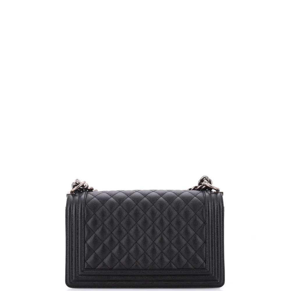 CHANEL Boy Flap Bag Quilted Caviar Old Medium - image 4