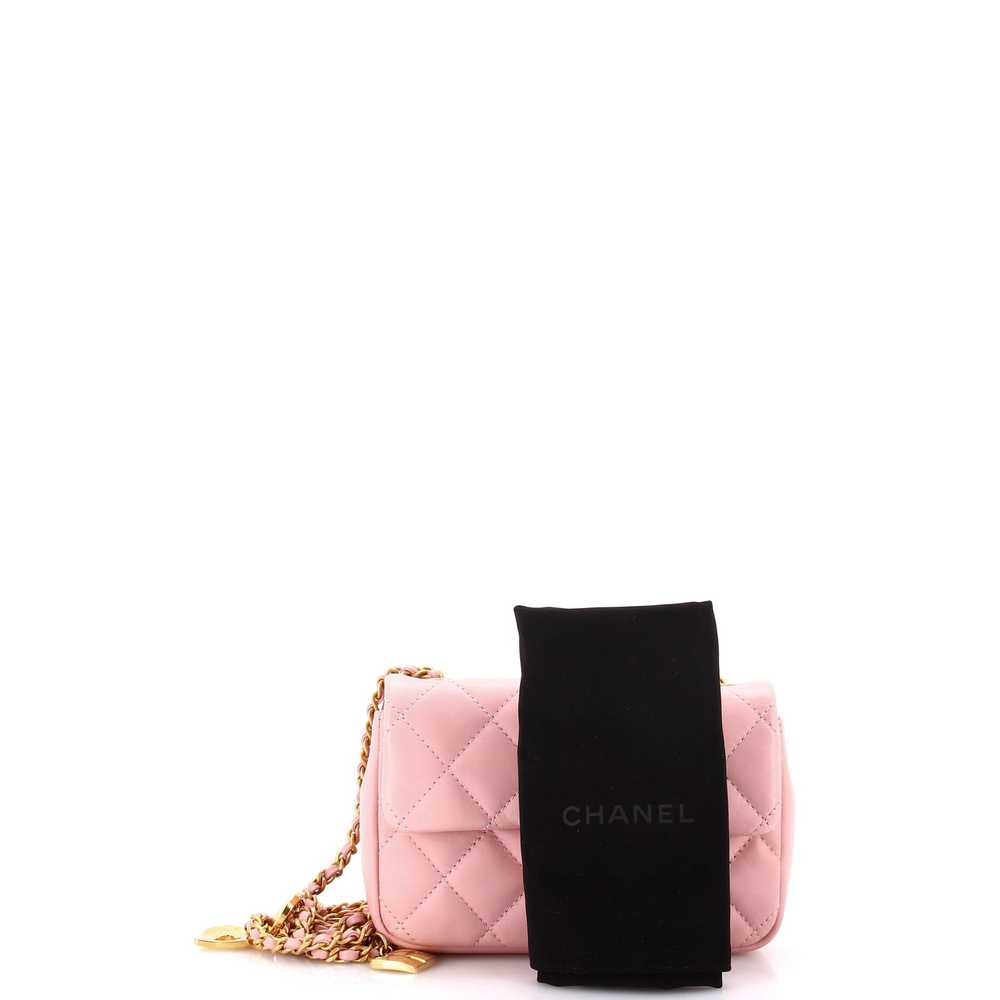 CHANEL Heart Charms Flap Bag Quilted Lambskin Mini - image 2