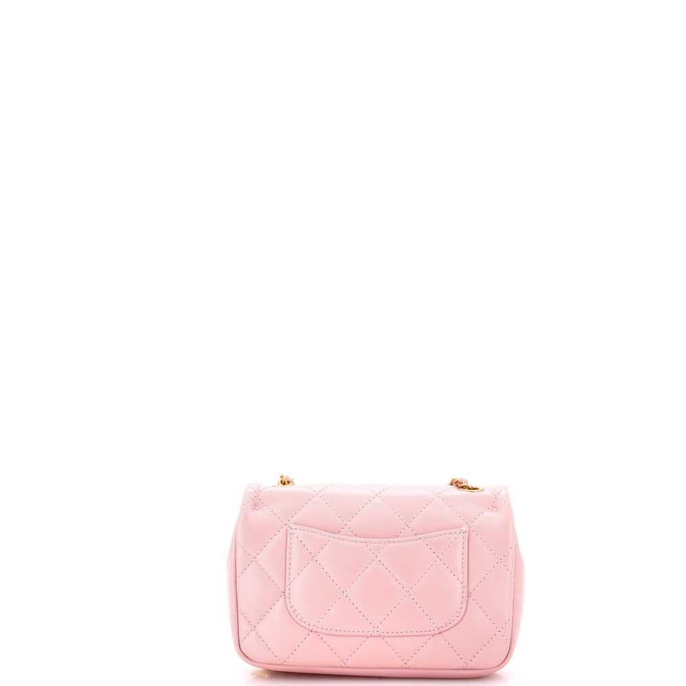 CHANEL Heart Charms Flap Bag Quilted Lambskin Mini - image 4