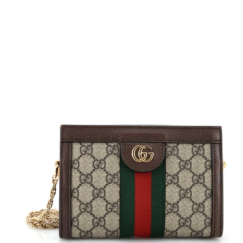 GUCCI Ophidia Chain Shoulder Bag GG Coated Canvas… - image 1