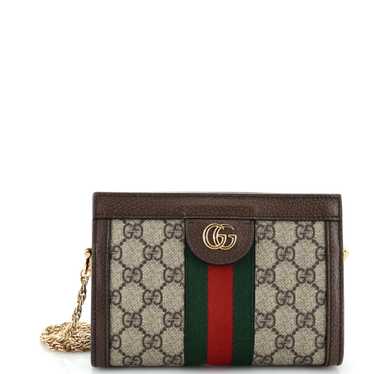 GUCCI Ophidia Chain Shoulder Bag GG Coated Canvas… - image 1