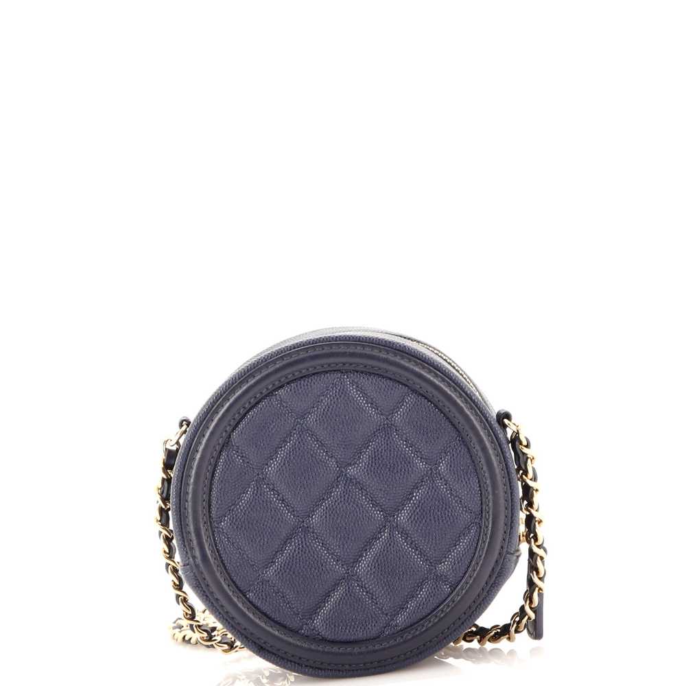 CHANEL Filigree Round Clutch with Chain Quilted C… - image 3