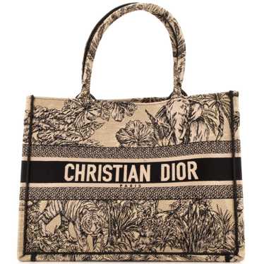 Christian Dior Book Tote Embroidered Canvas Medium