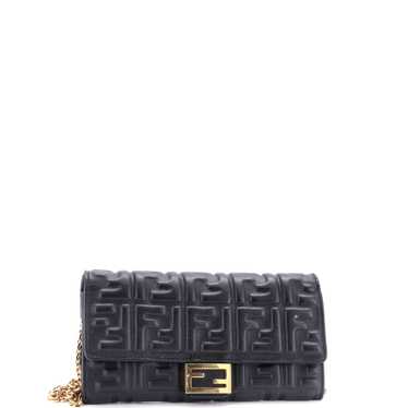 FENDI Baguette Continental Wallet on Chain Zucca … - image 1