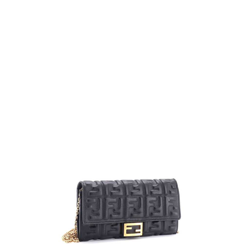 FENDI Baguette Continental Wallet on Chain Zucca … - image 2