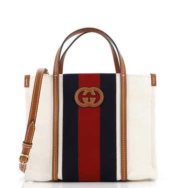 GUCCI Interlocking G Web Tote Canvas Small - image 1