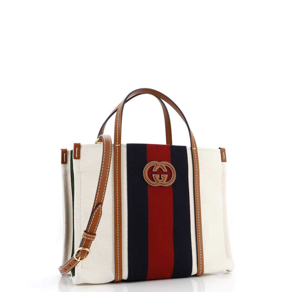 GUCCI Interlocking G Web Tote Canvas Small - image 2