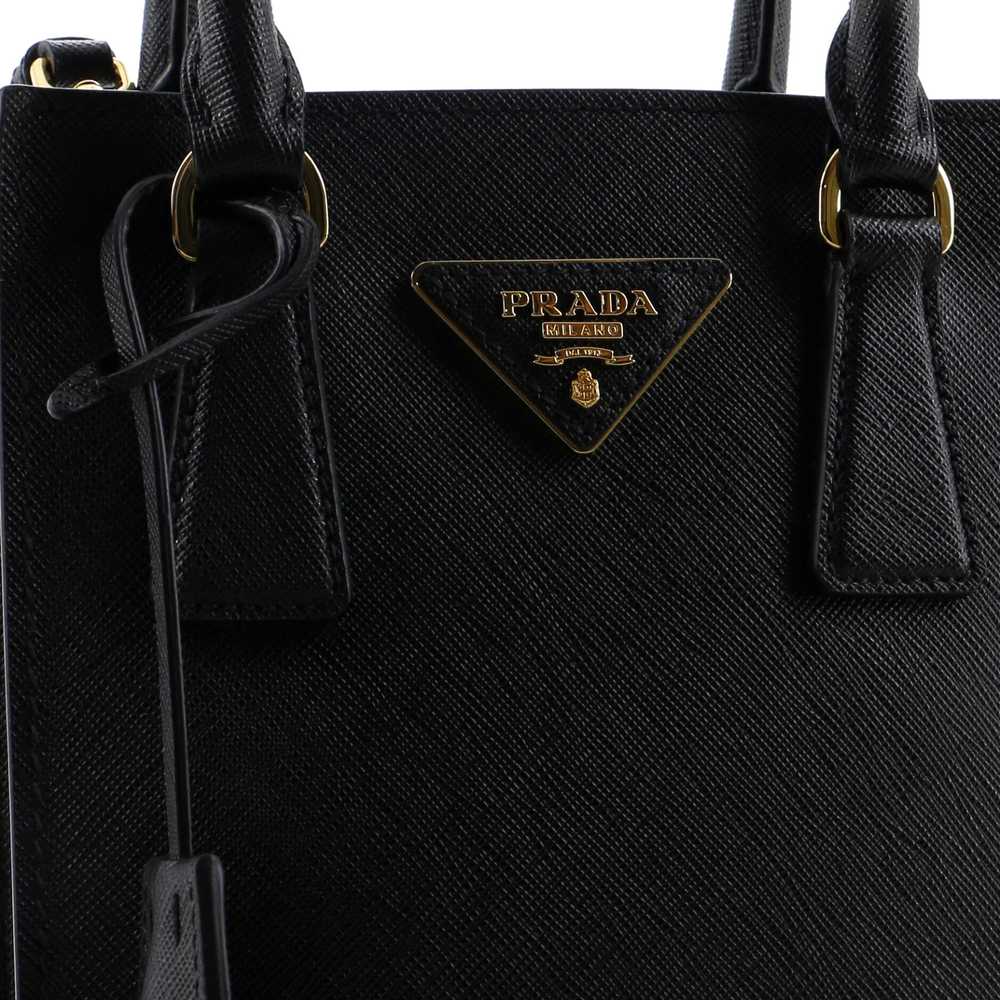 PRADA Convertible Open Tote Saffiano Leather Mini - image 6