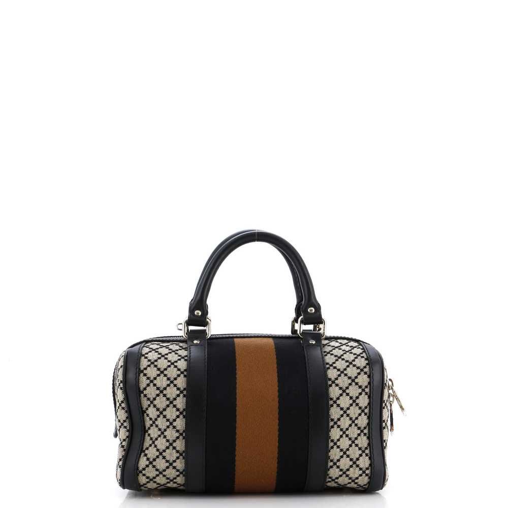 GUCCI Vintage Web Boston Bag Diamante Canvas Small - image 3