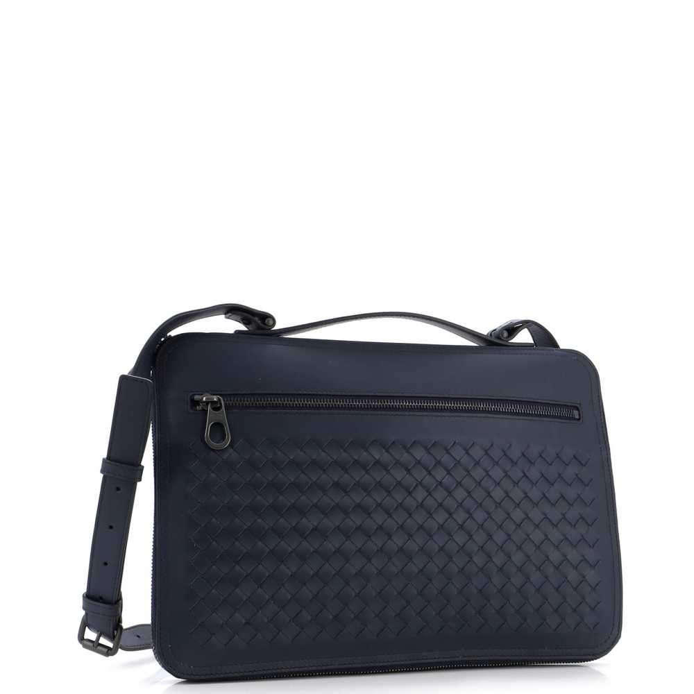 Bottega Veneta Slim Zip Around Briefcase Intrecci… - image 2