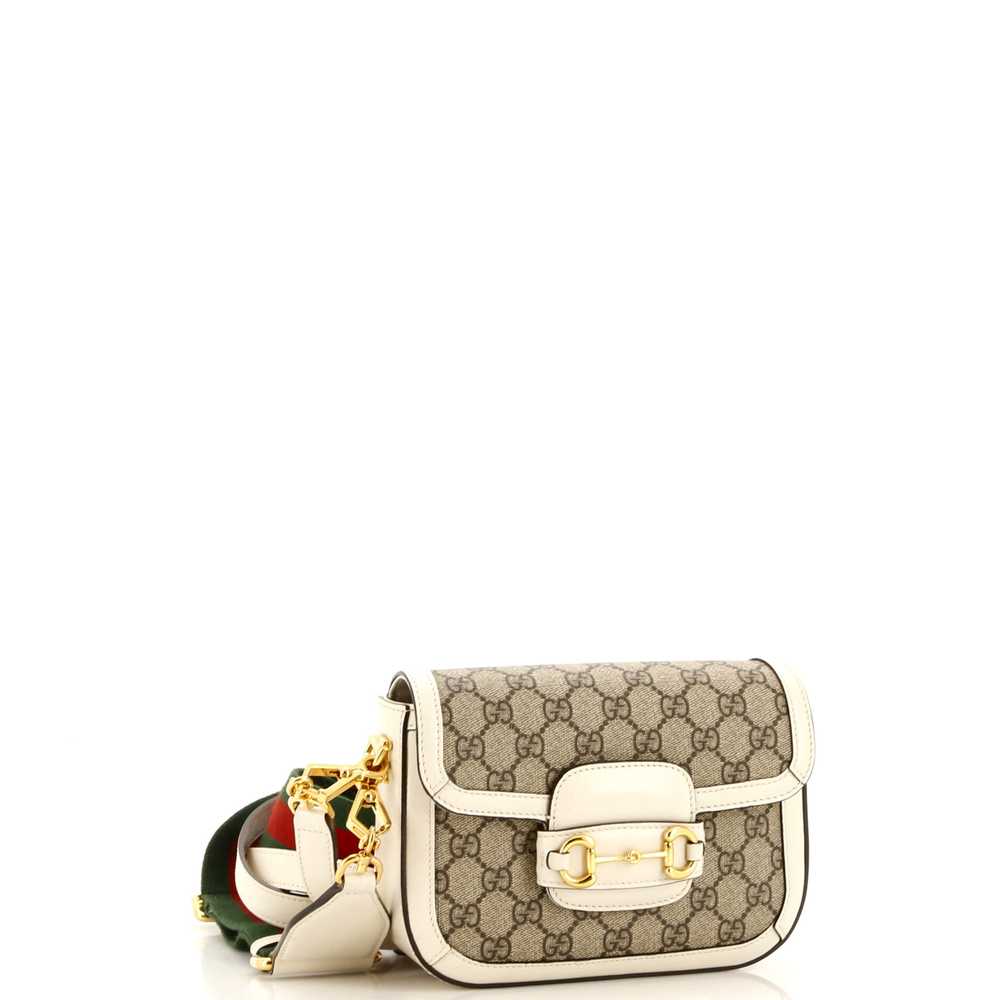 GUCCI Horsebit 1955 Shoulder Bag GG Coated Canvas… - image 2