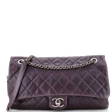 CHANEL Easy Flap Bag Quilted Caviar Jumbo