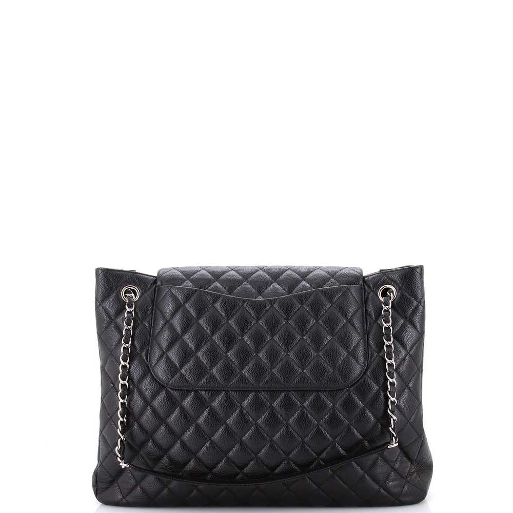 CHANEL Classic Flap Shopping Tote Quilted Caviar … - image 4