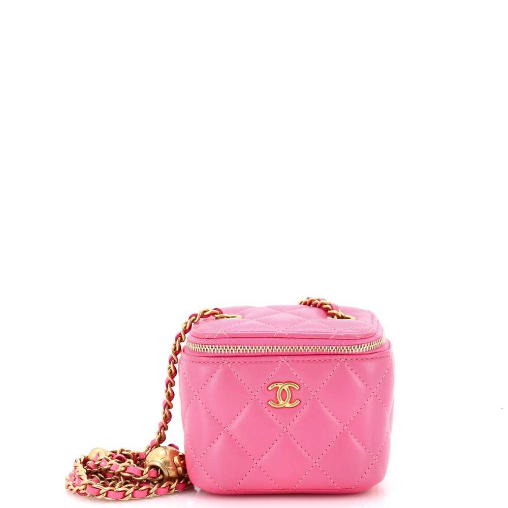 CHANEL Pearl Crush Vanity Case with Chain Quilted… - image 1