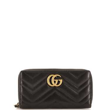 GUCCI GG Marmont Zip Around Wallet Matelasse Leat… - image 1