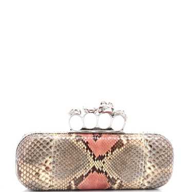 Alexander McQueen Knuckle Box Clutch Python Long - image 1