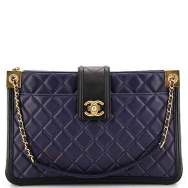 CHANEL Elegant CC Tote Quilted Lambskin Medium