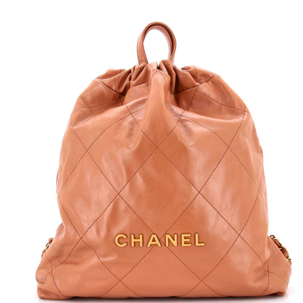 CHANEL 22 Chain Backpack Quilted Calfskin Large - image 1