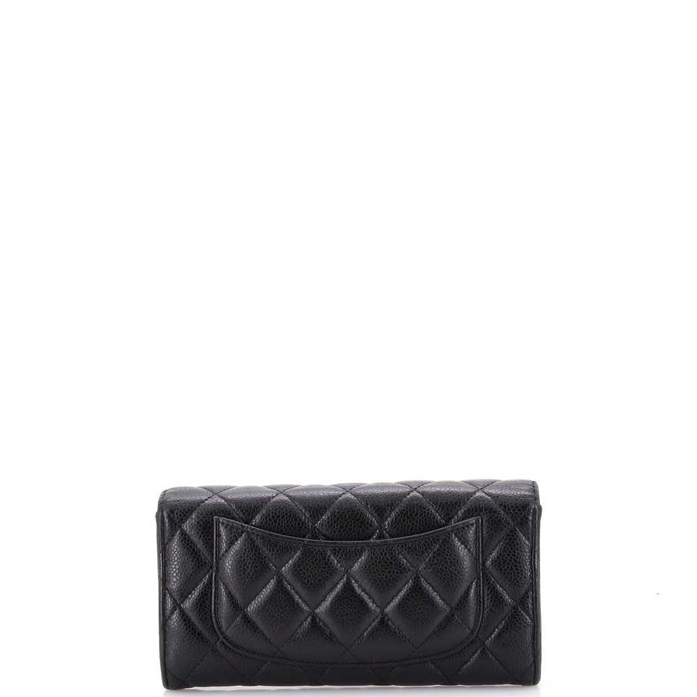 CHANEL CC Gusset Classic Flap Wallet Quilted Cavi… - image 3