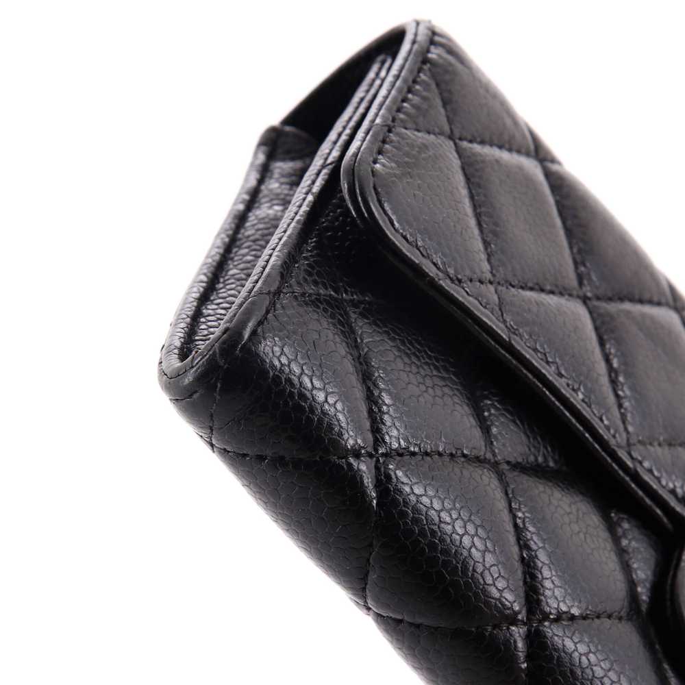 CHANEL CC Gusset Classic Flap Wallet Quilted Cavi… - image 6