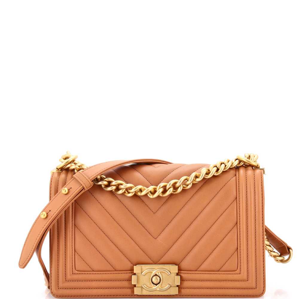 CHANEL Boy Flap Bag Chevron Calfskin Old Medium - image 1