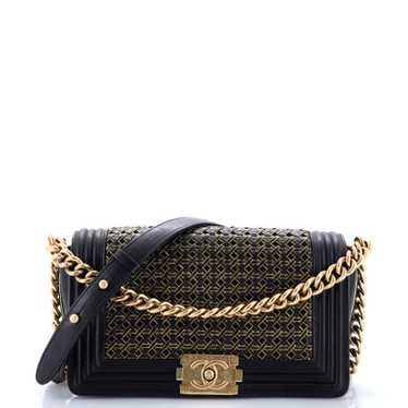 CHANEL Boy Flap Bag Braided Sheepskin Old Medium - image 1