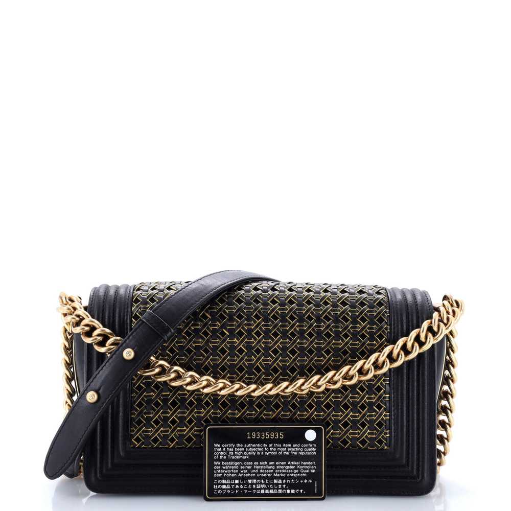 CHANEL Boy Flap Bag Braided Sheepskin Old Medium - image 2