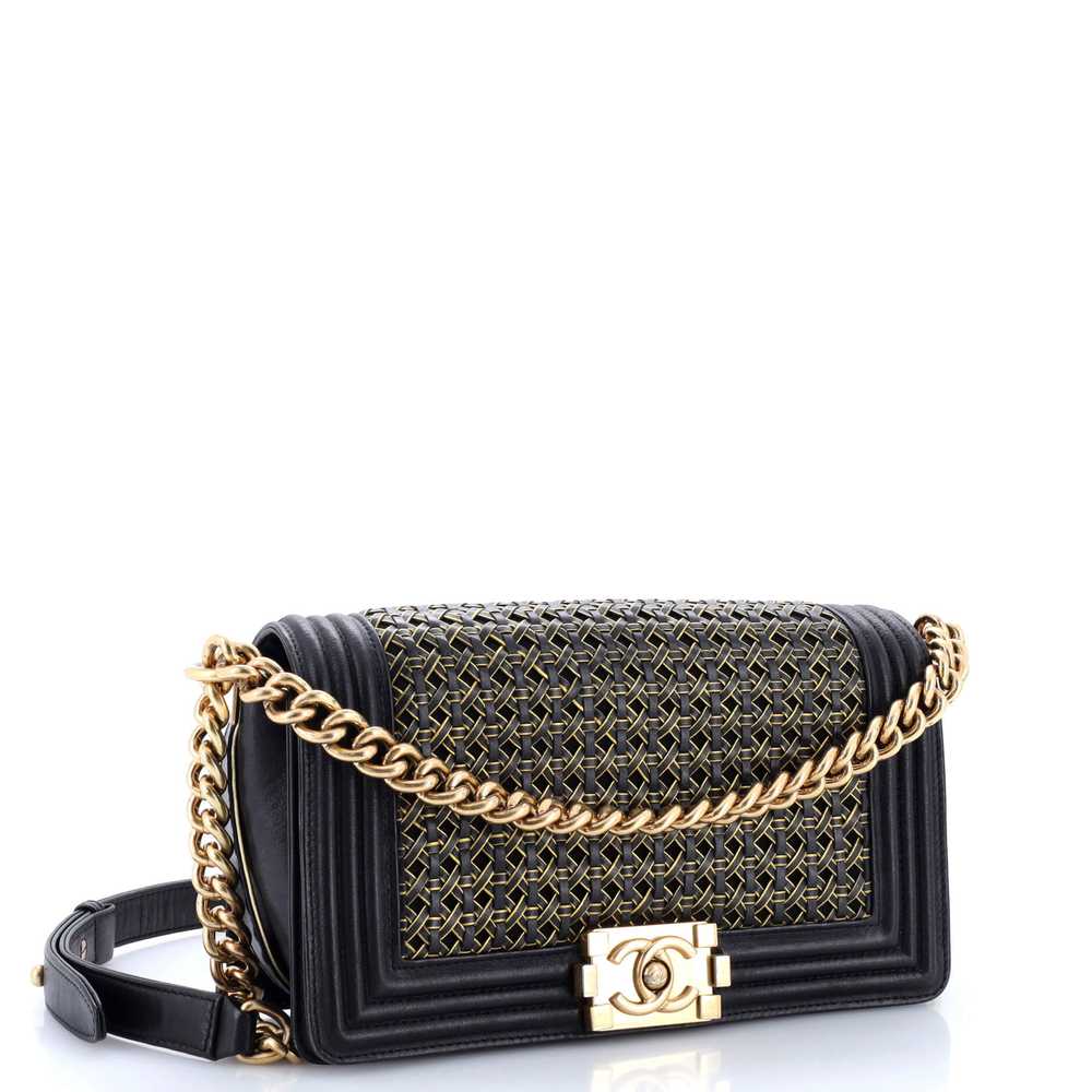 CHANEL Boy Flap Bag Braided Sheepskin Old Medium - image 3