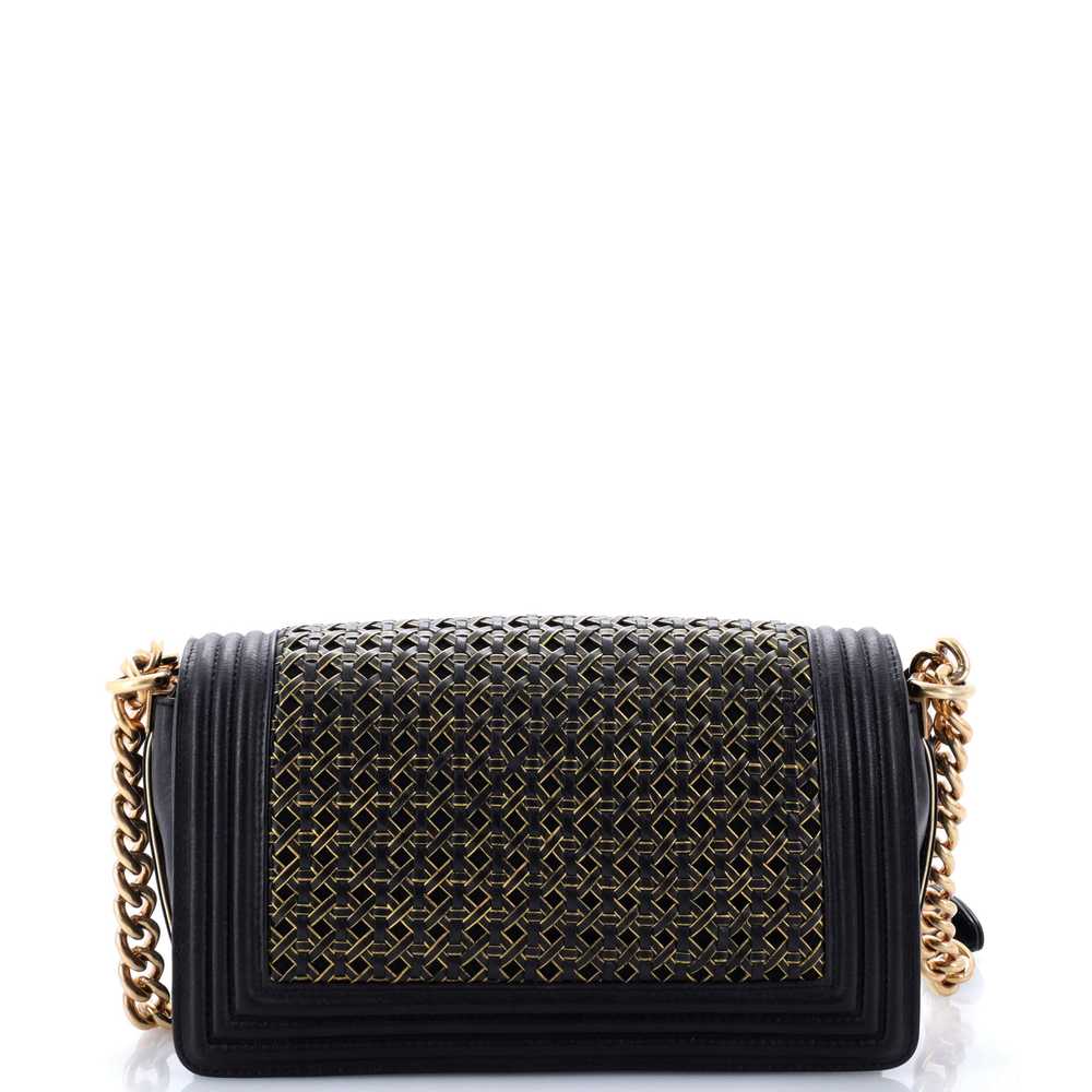 CHANEL Boy Flap Bag Braided Sheepskin Old Medium - image 4