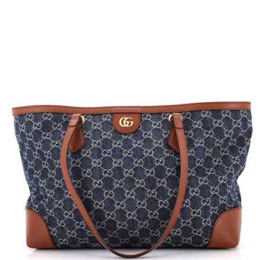 GUCCI Ophidia Shopping Tote GG Denim Medium