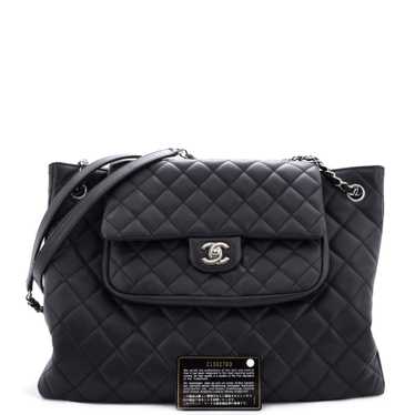 CHANEL Classic Flap Shopping Tote Quilted Lambskin