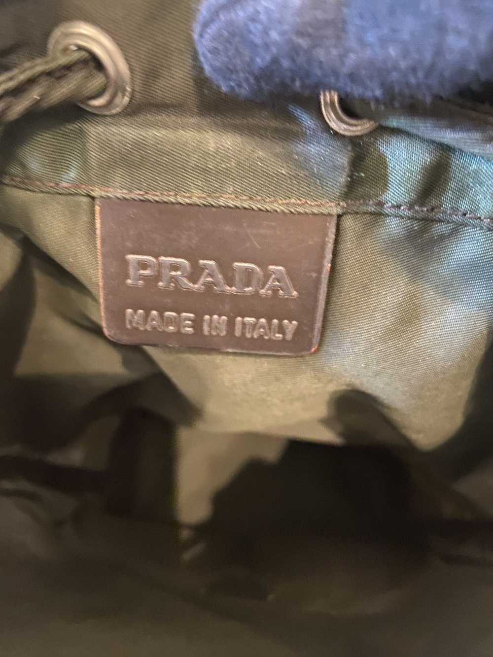 Prada PRADA Purse mini bag pouch khaki nylon leat… - image 7