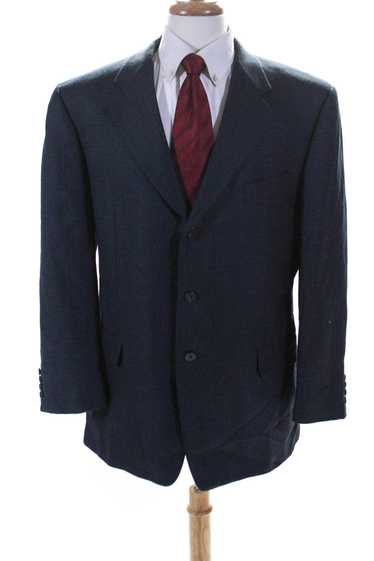 Hickey Freeman Men's Collar Long Sleeves Jacket Bl