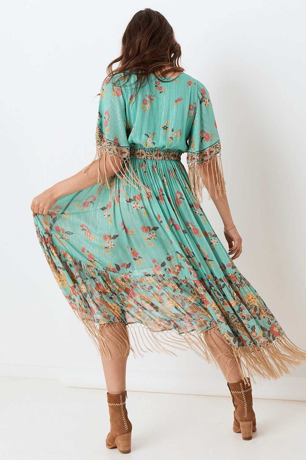 Spell USA Hendrix Tasselled Dress - image 2