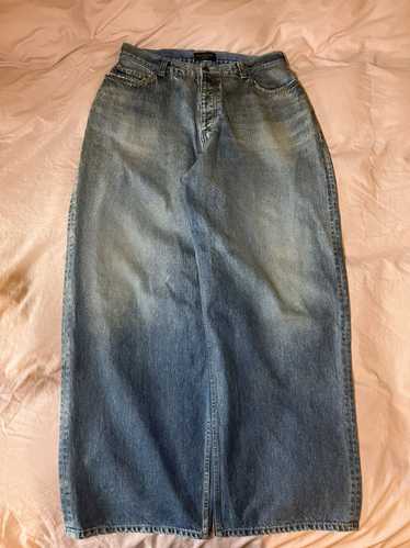 Balenciaga Balenciaga Baggy Waxed Denim Jeans Blue