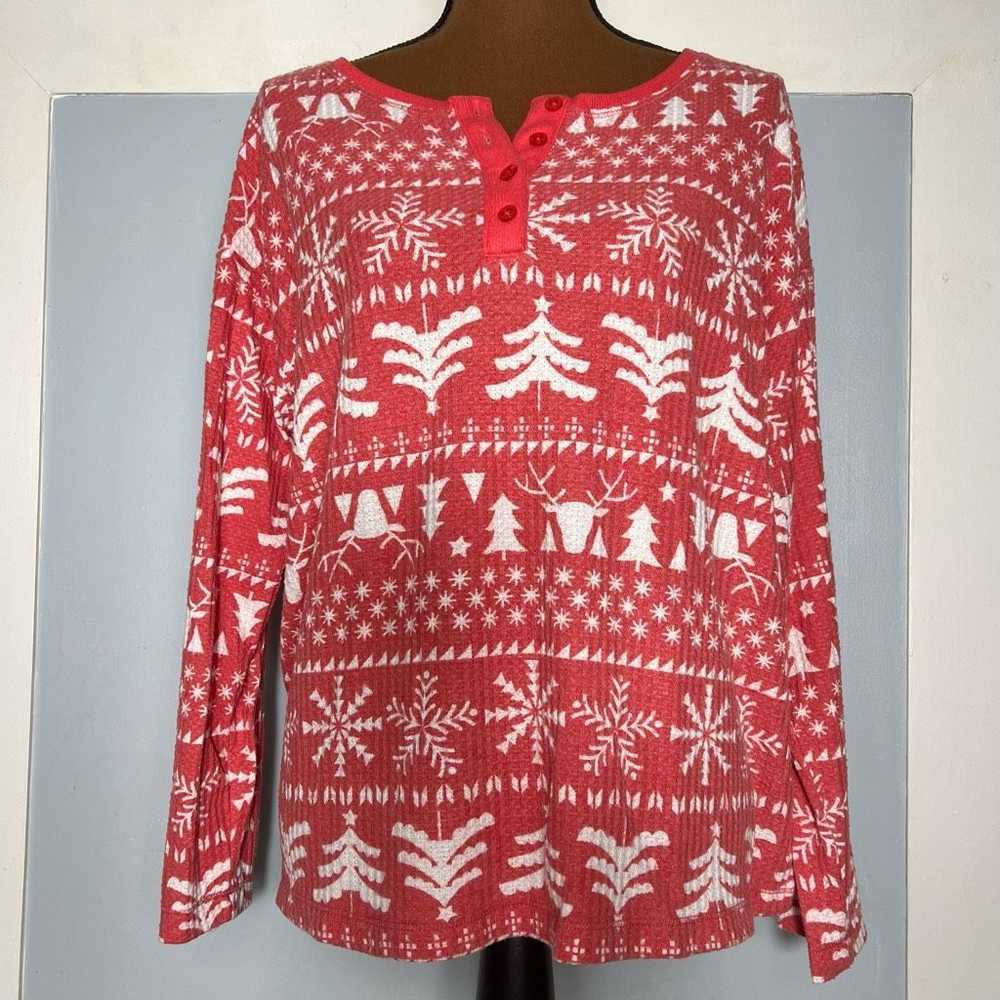 Other Joyspun, Thermal Holiday Long Sleeve Sleep … - image 2