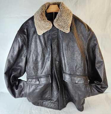 Quality Jos. A Bank Men's Leather Bomber Jacket w… - image 1