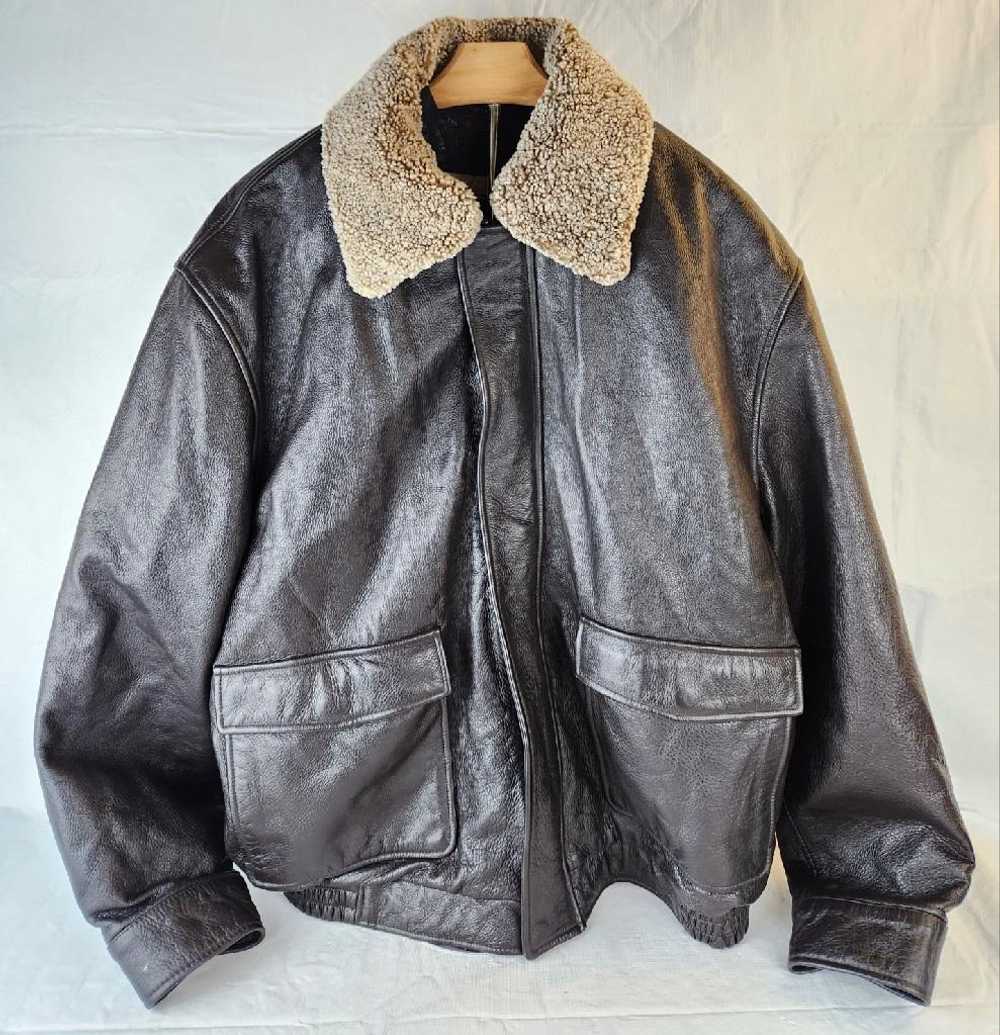 Quality Jos. A Bank Men's Leather Bomber Jacket w… - image 5