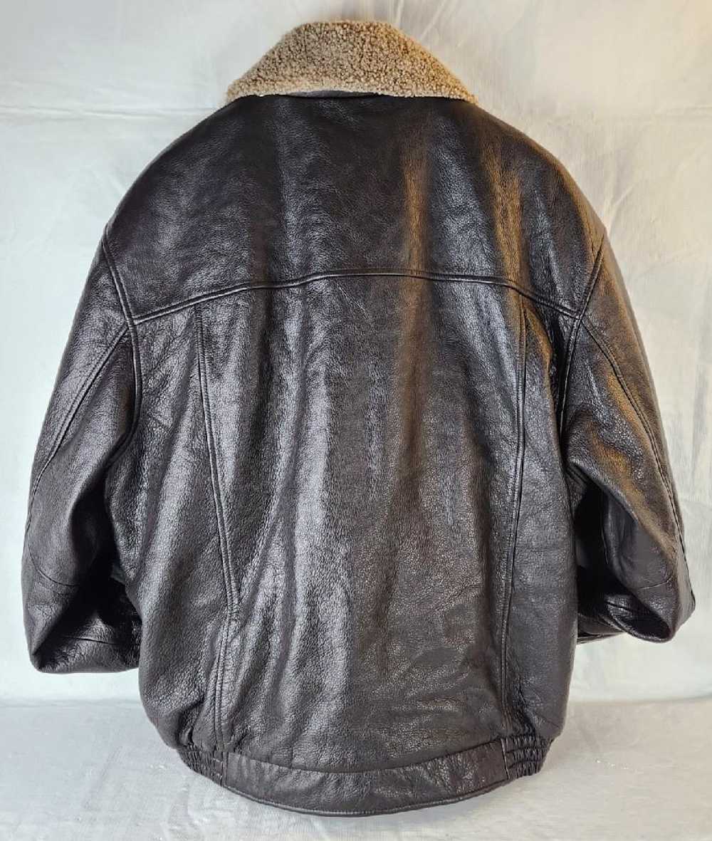 Quality Jos. A Bank Men's Leather Bomber Jacket w… - image 7