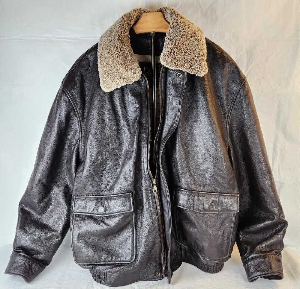 Quality Jos. A Bank Men's Leather Bomber Jacket w… - image 8