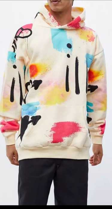 Pacsun Scrap watercolor art hoodie (kids see ghost