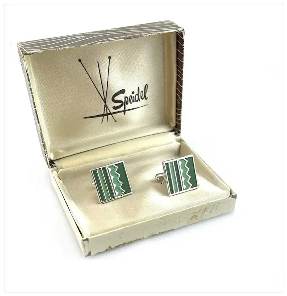 SNAPPY Vintage 1950s SPEIDEL Silvertone & Green E… - image 5