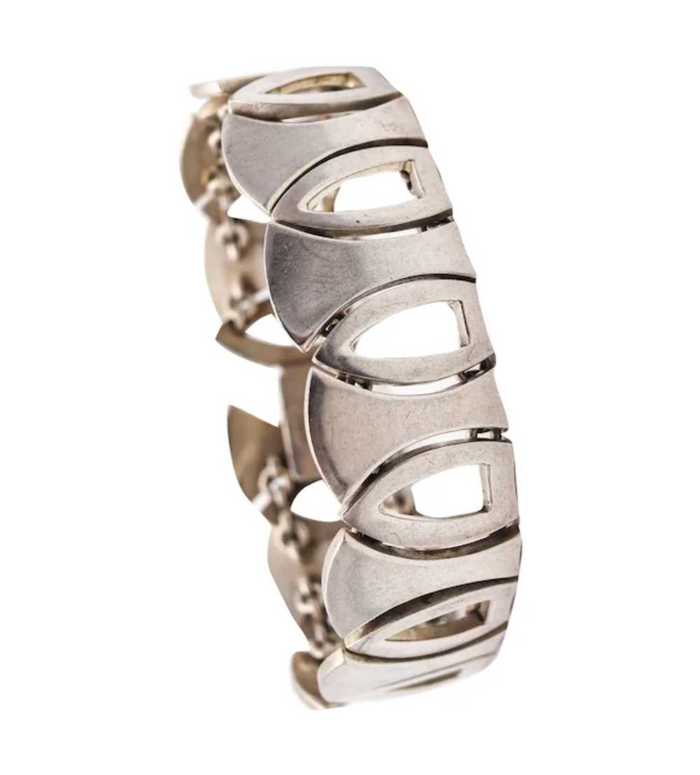 MEXICO 1970 Modernist Geometric Bracelet In Solid… - image 7