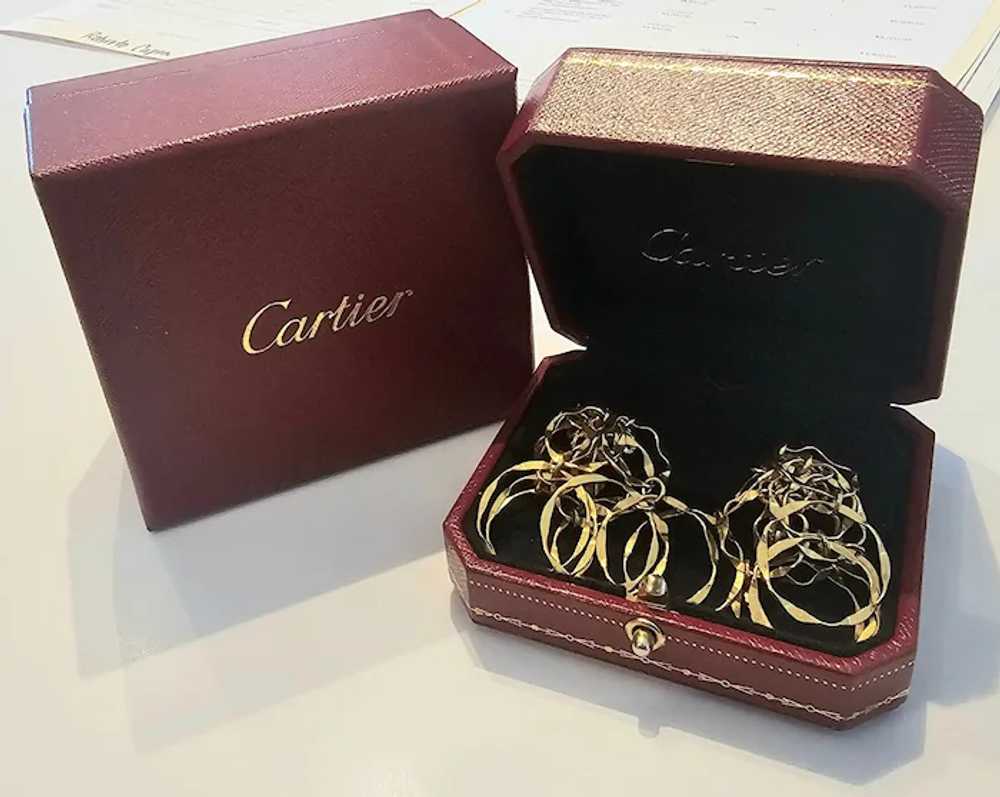 CARTIER Roma 1970 Kinetic Dangle Circles Drops Ea… - image 3